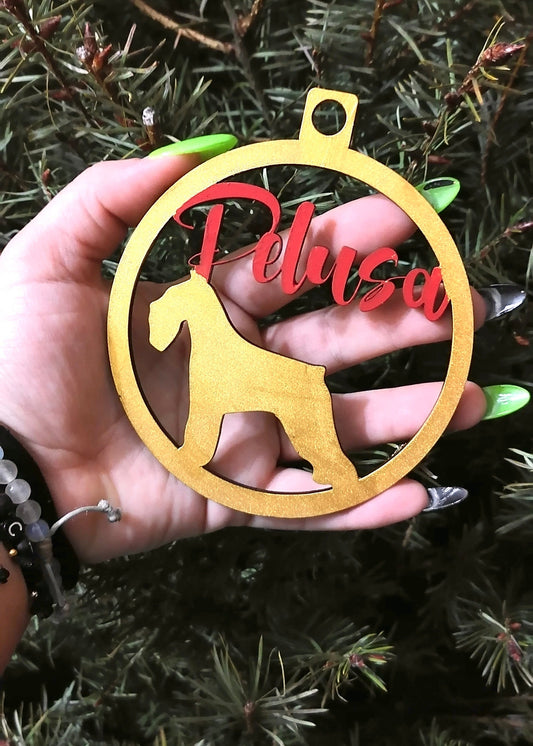 Esfera mdf de mascota 🎄