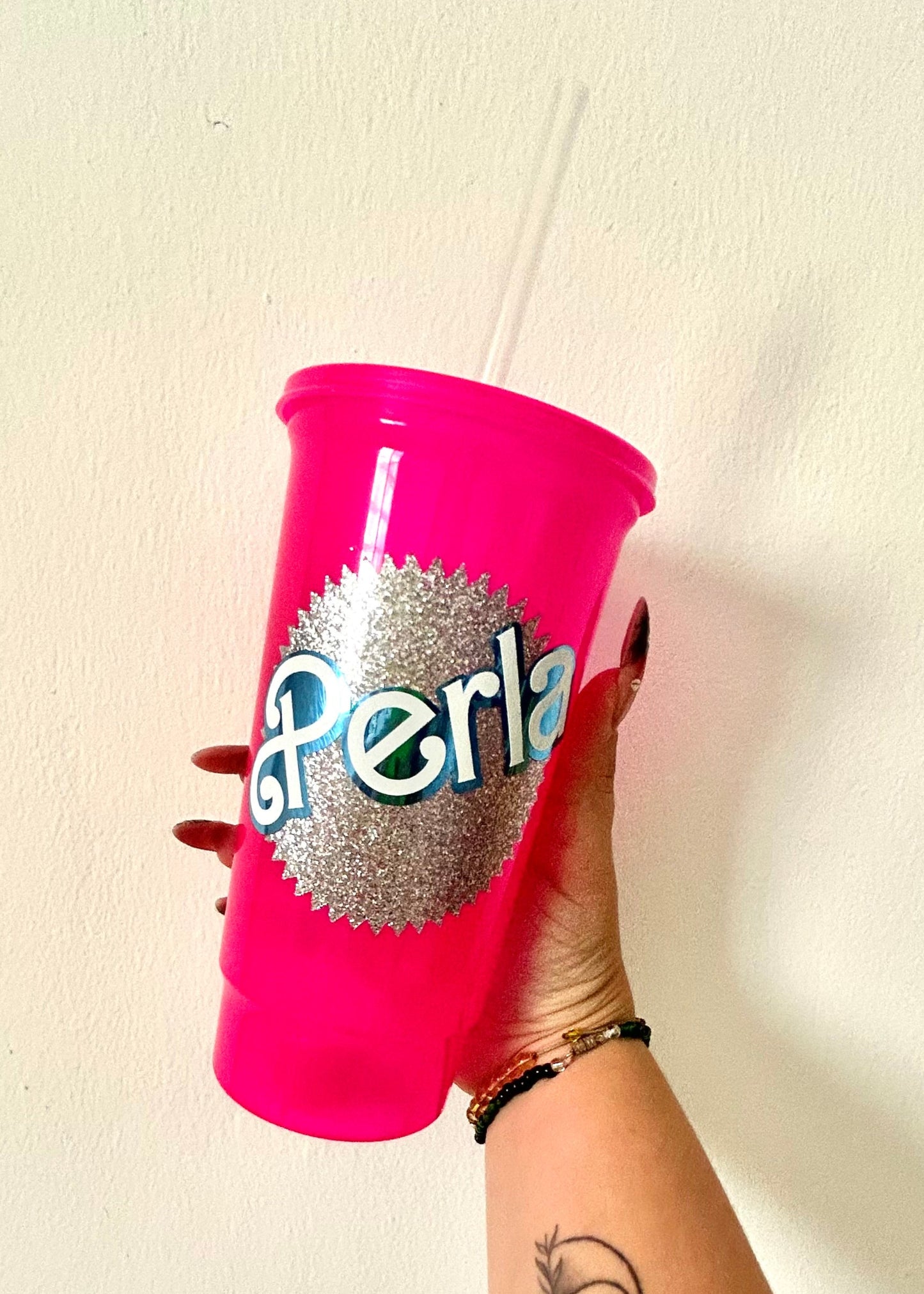 Vaso Barbie 🩷 con tu nombre