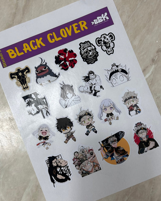 Hoja de sticker Black Clover