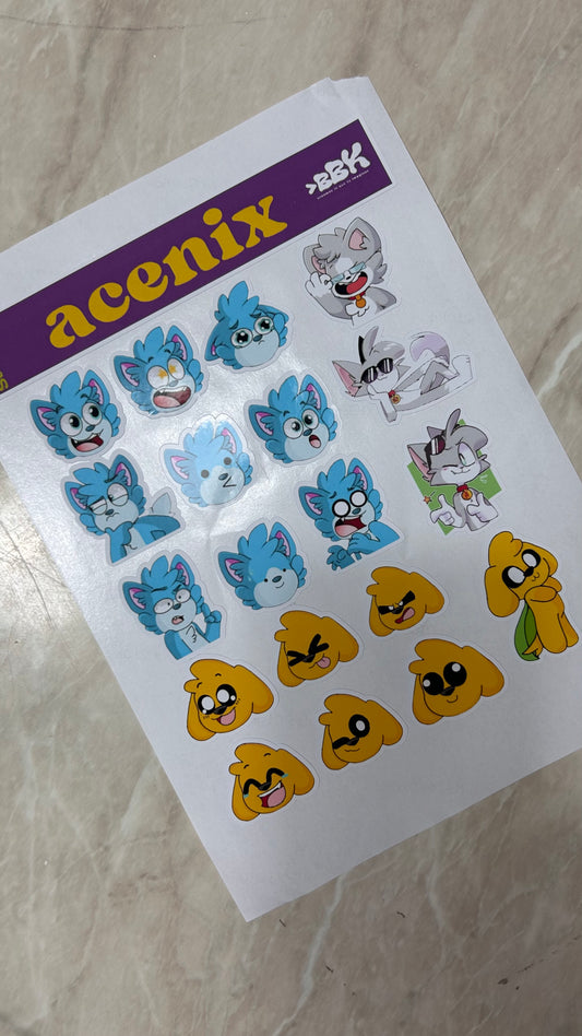 Hoja de sticker Acenix