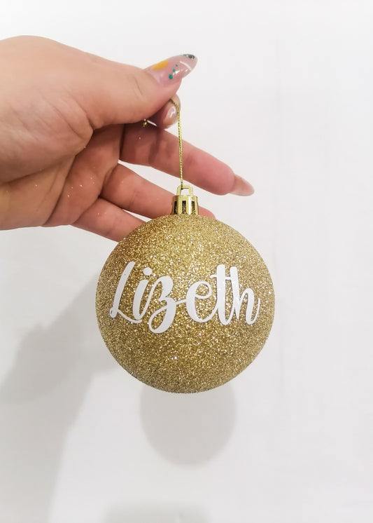 Esfera 🎄 Dorada glitter