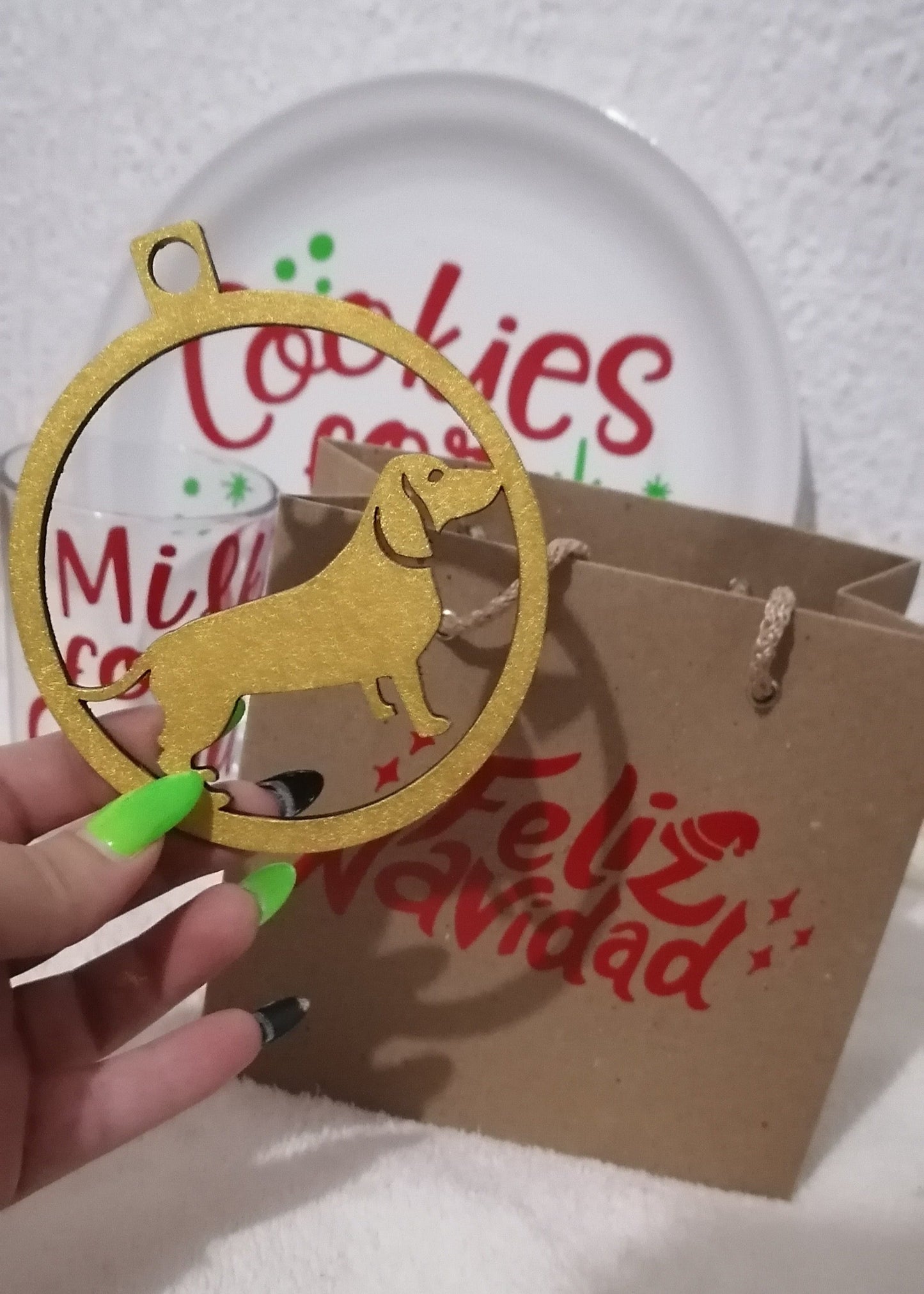 Esfera mdf de mascota 🎄